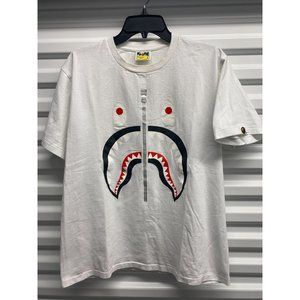 A Bathing Ape Bape Face Crew Neck Tee T-Shirt Men's Size Large White